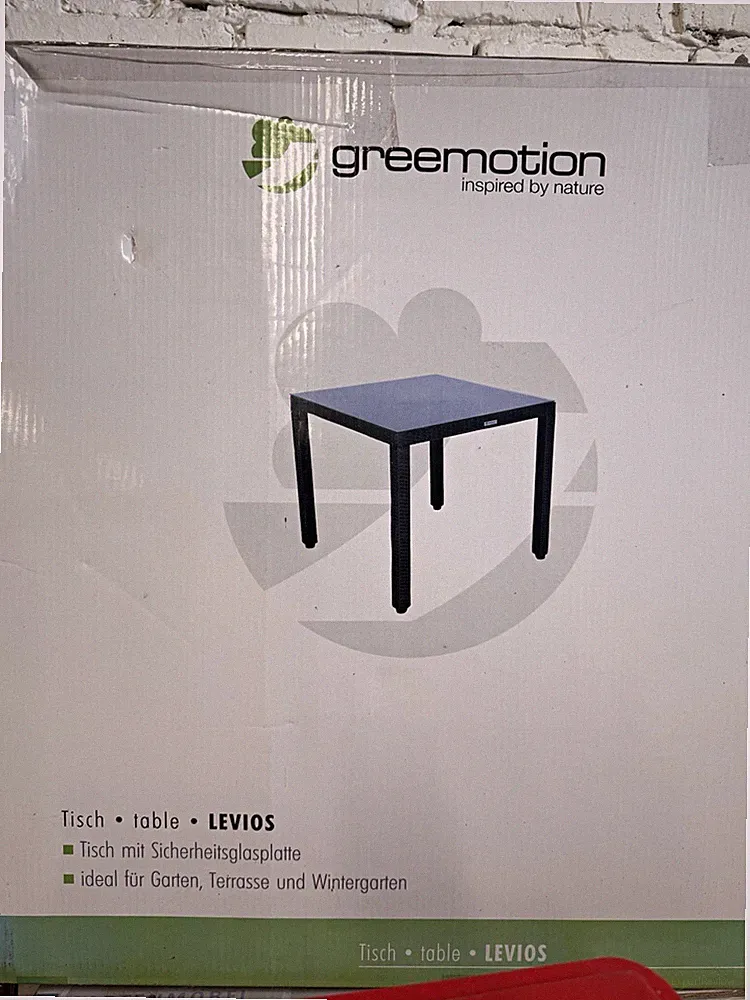 Glas Gartentisch