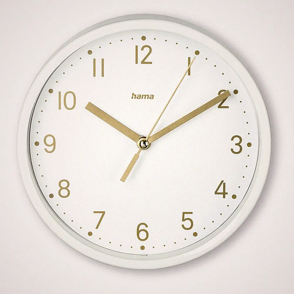 Hama Tischuhr Wanduhr Uhr modern lautlos geräuschlos ohne Tickgeräusche 16 cm