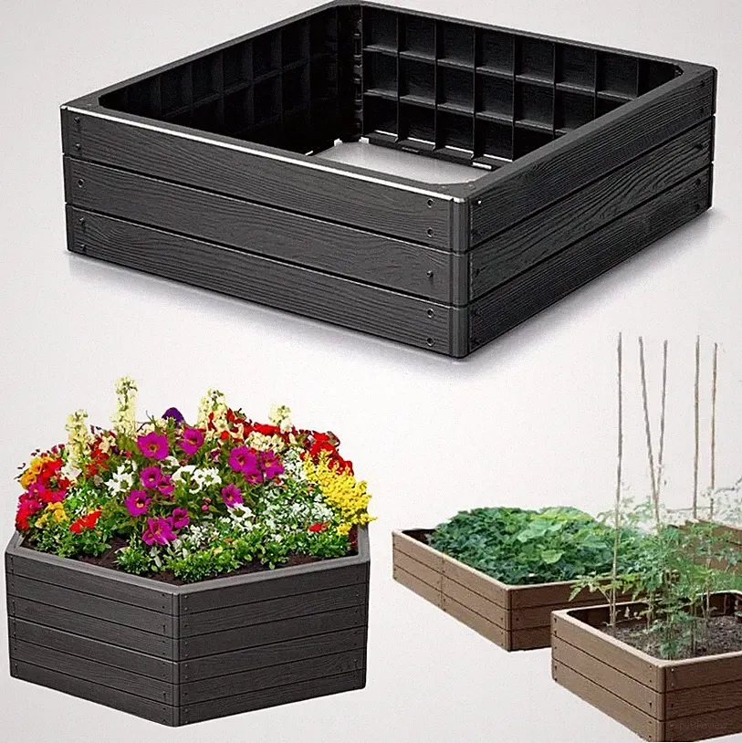 Hochbeet Gartenbeet Pflanzkasten Frühbeet Gemüsebeet Blumenkasten aus Kunstoff