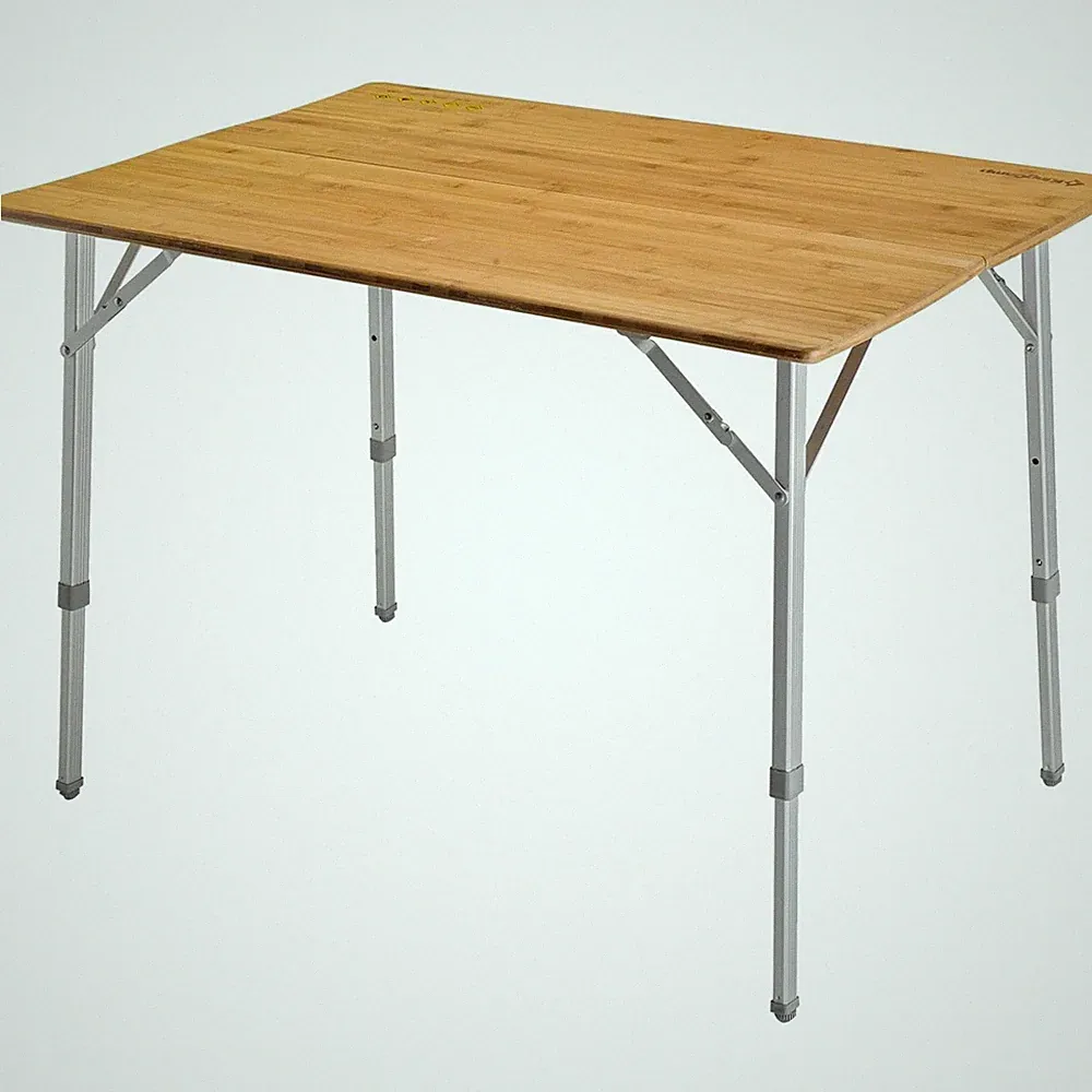 Hochwertiger Klapptisch mit Bambustischplatte, UV-Schutz, für Garten und Camping
