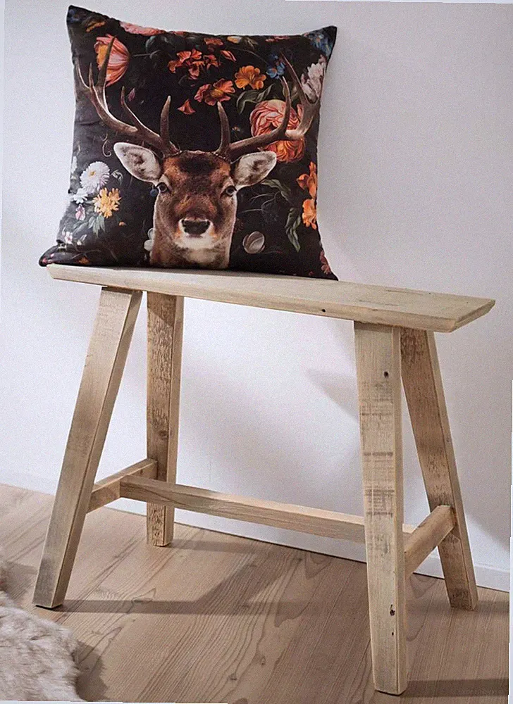 Holz Blumen Hocker recycelt Fuß Sitz Bank Pflanzen Tisch Ständer Garten Deko