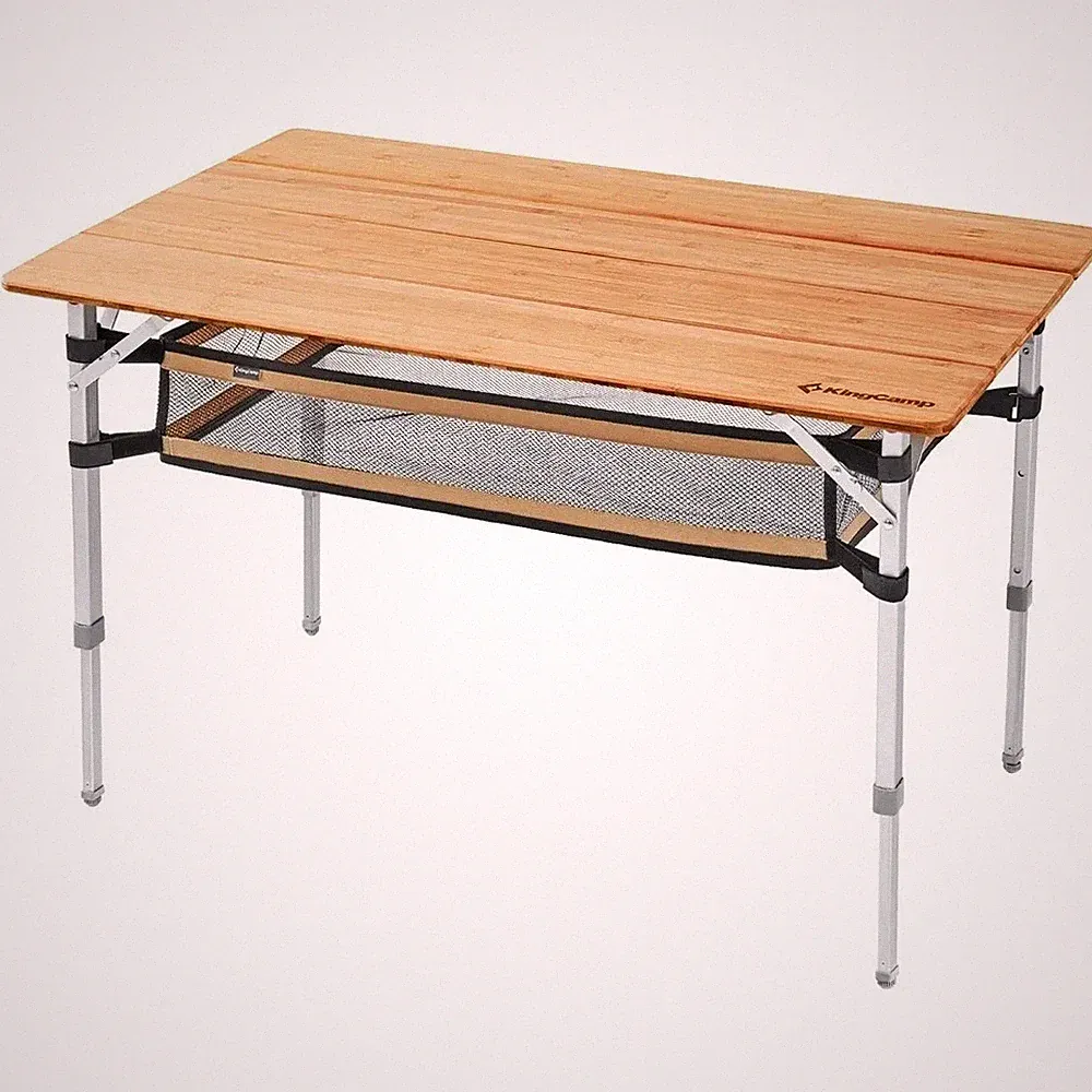 Holz-Campingtisch Gartentisch KINGCAMP Bambus 2-6 Personen