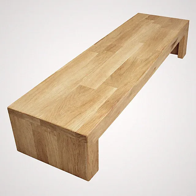 Holzbank Sitzbank Eiche Bank Fußtritt Fußbank Blumenbank Blumentisch Ständer
