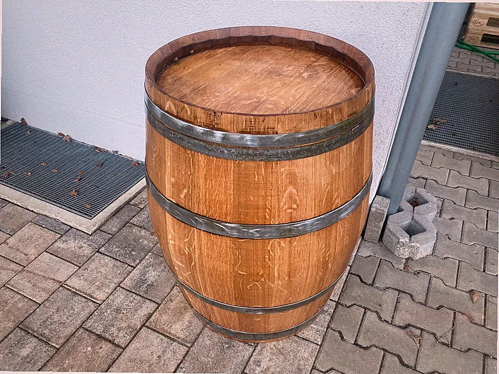 Holzfaß Eichenfaß Tischfaß Dekofass Stehtisch Gartenfaß gebrauchtes Weinfaß Faß
