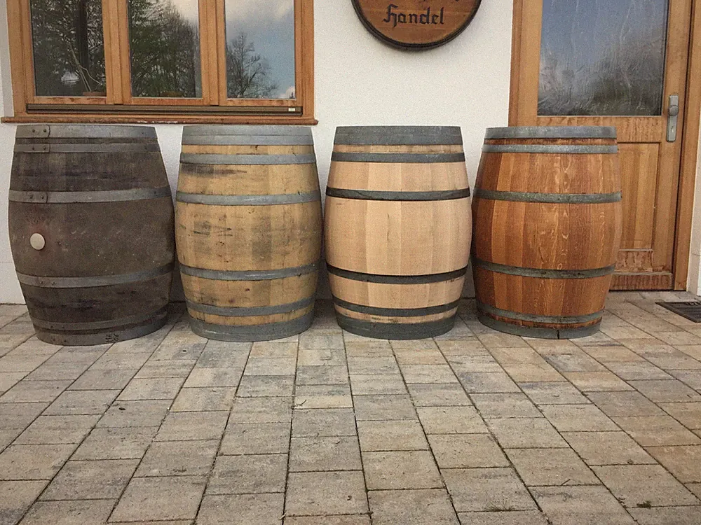 Holzfaß, Faß, Tischfaß, Eichenfaß, Stehtisch, Gartentisch, Weinfaß, Holz, Tisch