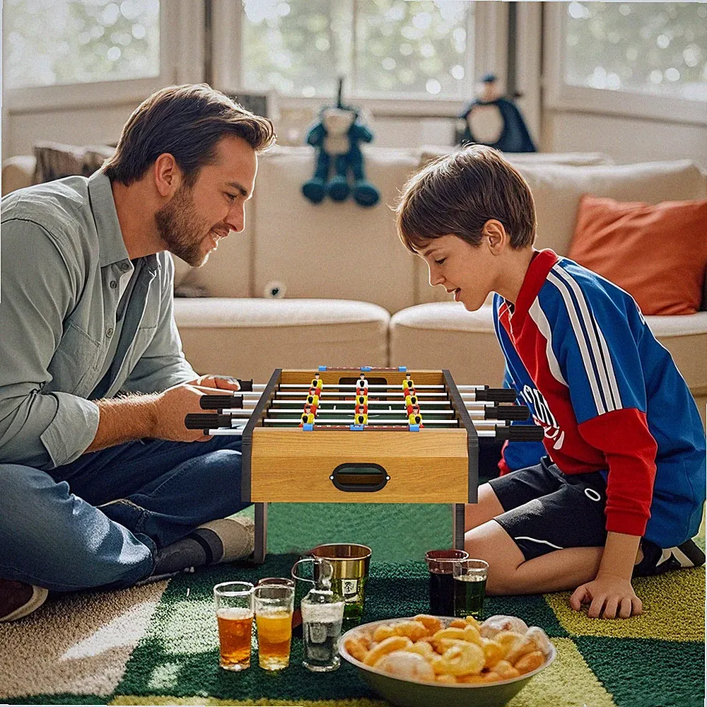 HOMCOM Mini Tischkicker Tischfußball inkl 2 Kickerbälle tragbarer Kickertisch