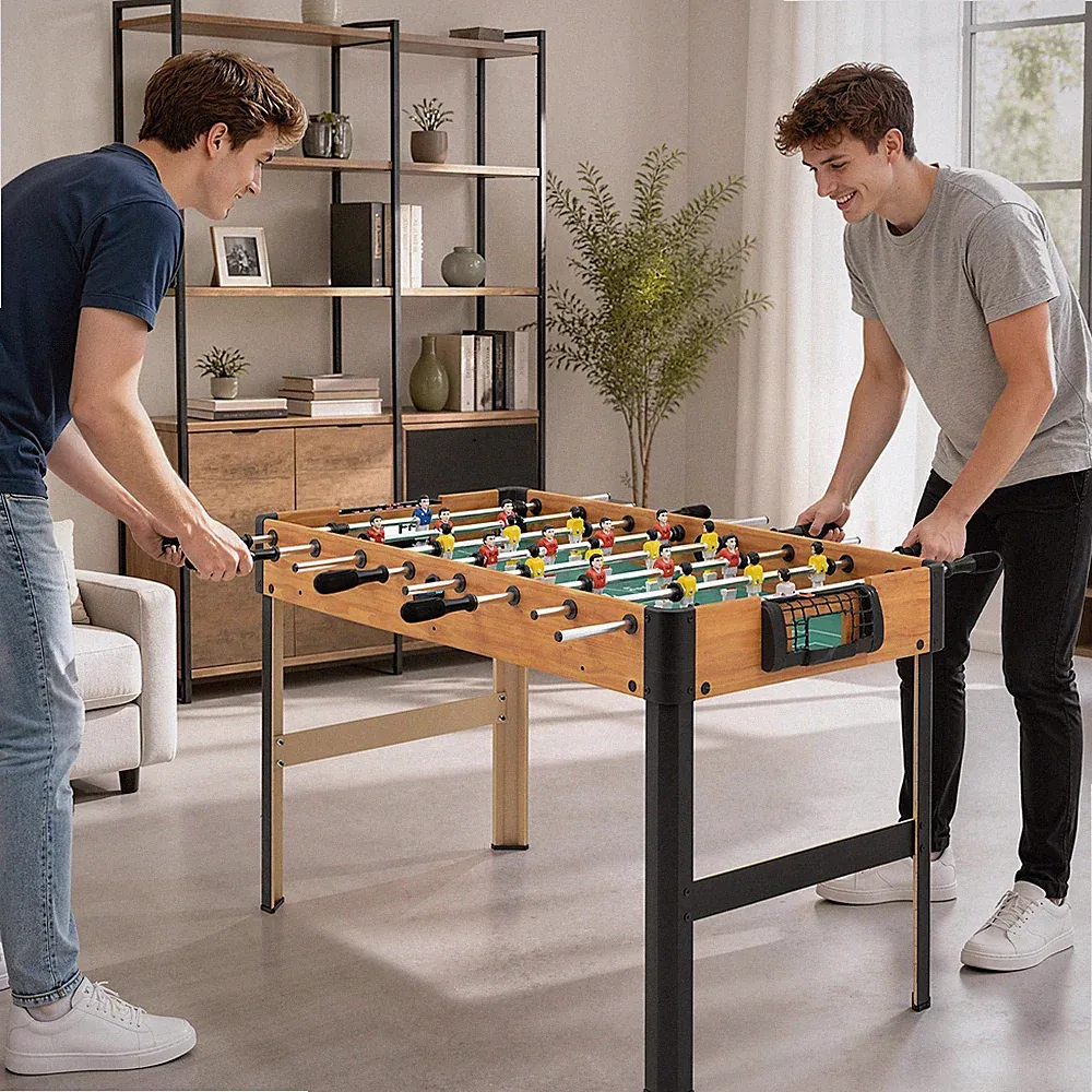 HOMCOM Tischkicker Kickertisch inkl 22 Kicker 2 Bälle Rutschfest Griffe