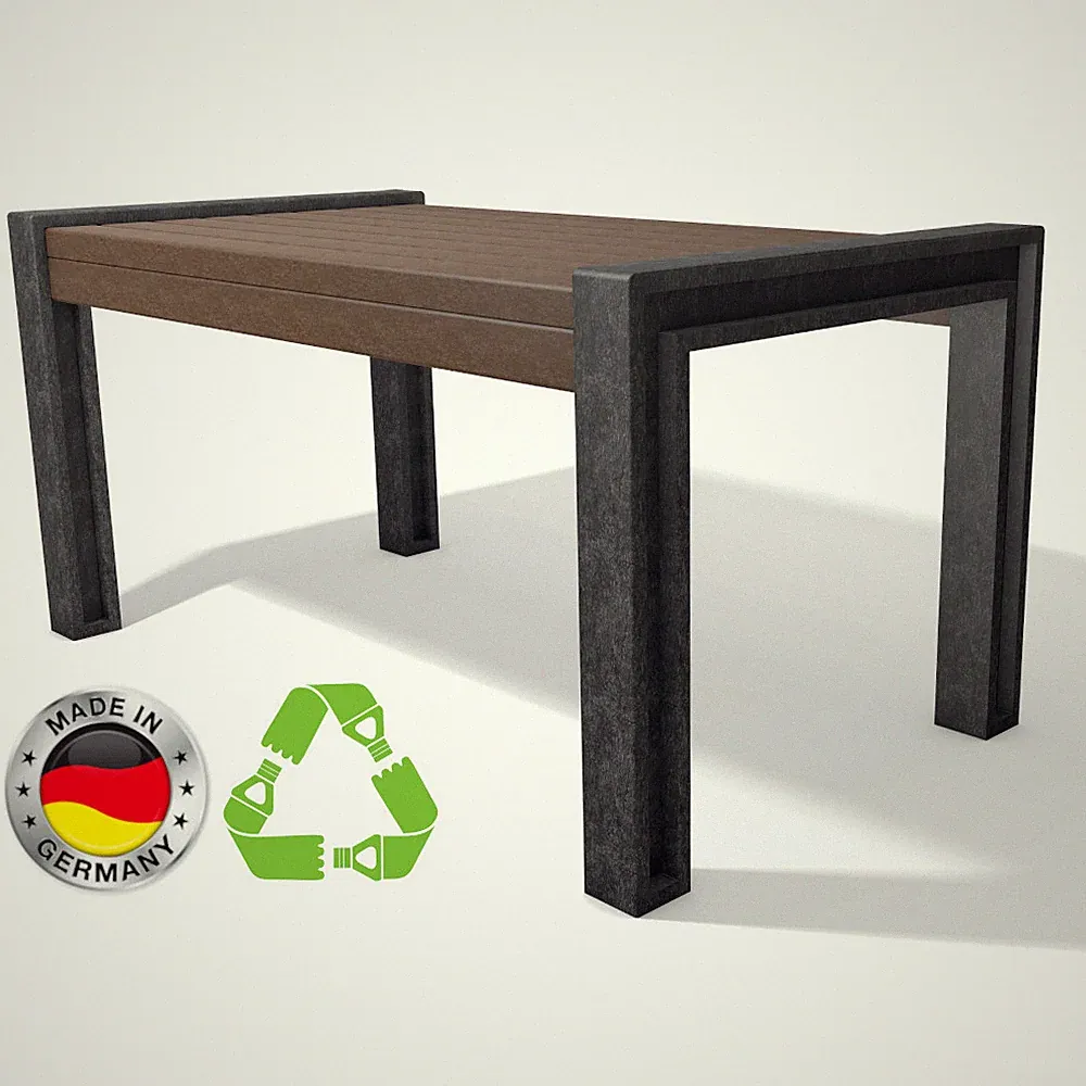 Hyde Park Gartentisch 1.65m/1.95m braun (100% recycelt!); Gartentisch Kunststoff