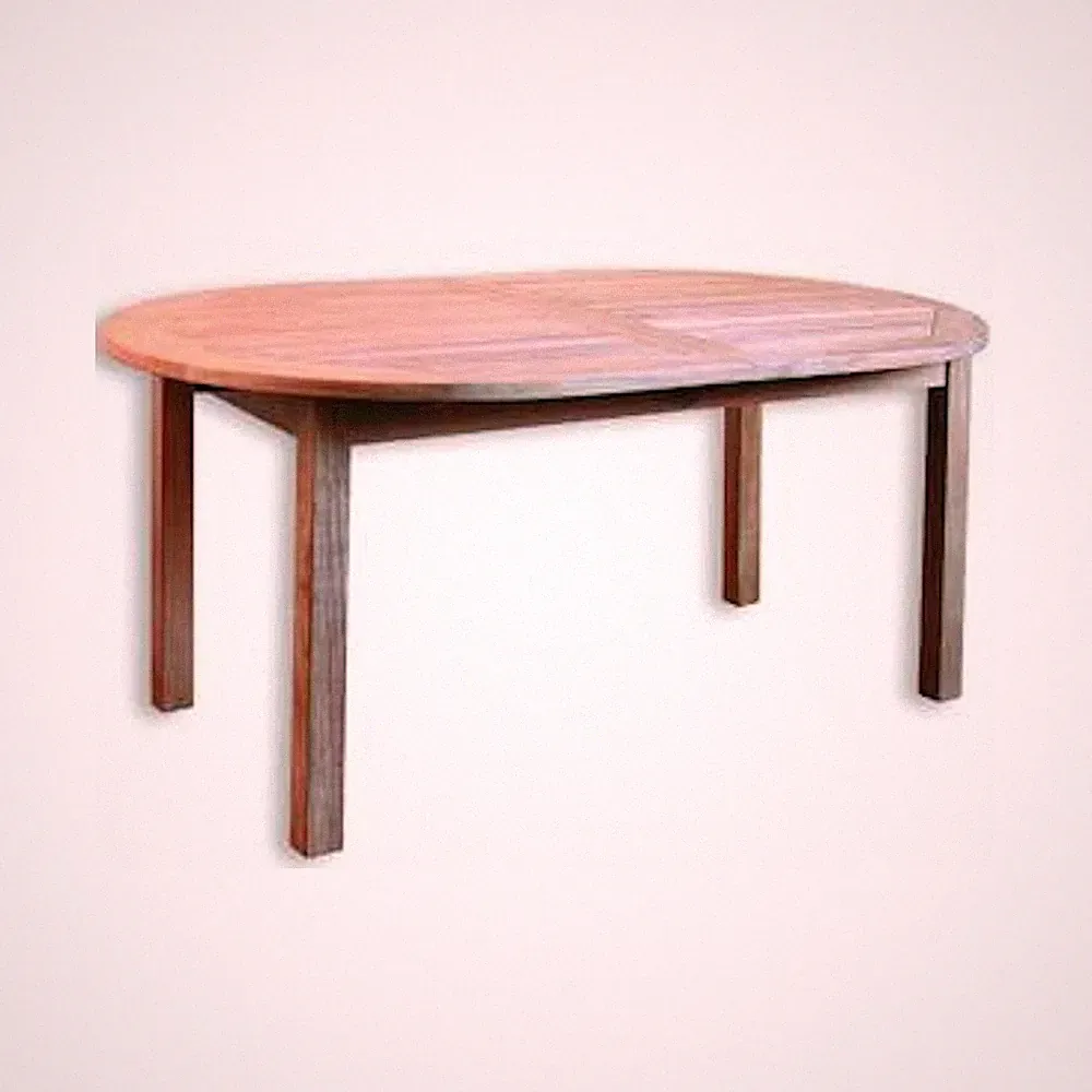 Inko Teakholz-Auszugstisch Bombay oval 180/230x100x75 cm Tisch ausziehbar Holzti