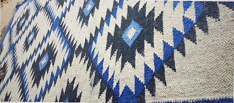 Kelim Läufer Teppich Wolle Jute Handarbeit Böhmisch Orientalisch Dhurrie Vint...