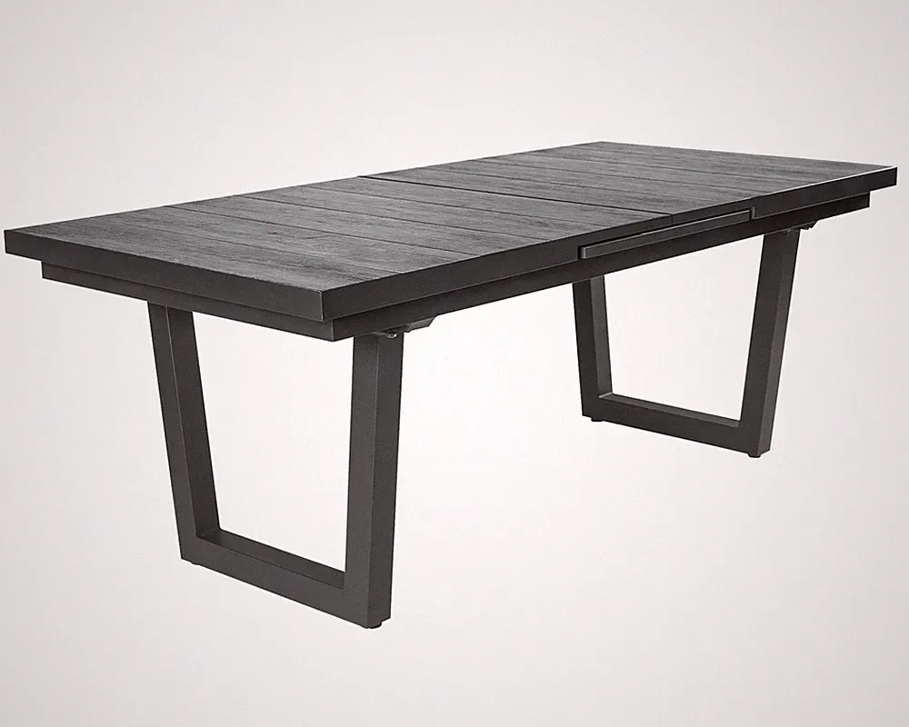 Keramo Dining Ausziehtisch V-Fuß Anthrazit 200/260x10x75cm Gartentisch