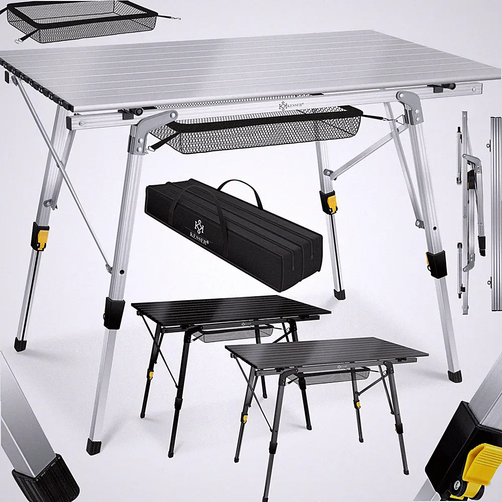 KESSER® Campingtisch faltbar Klapptisch Alu Aufrollbare Gartentisch Falttisch