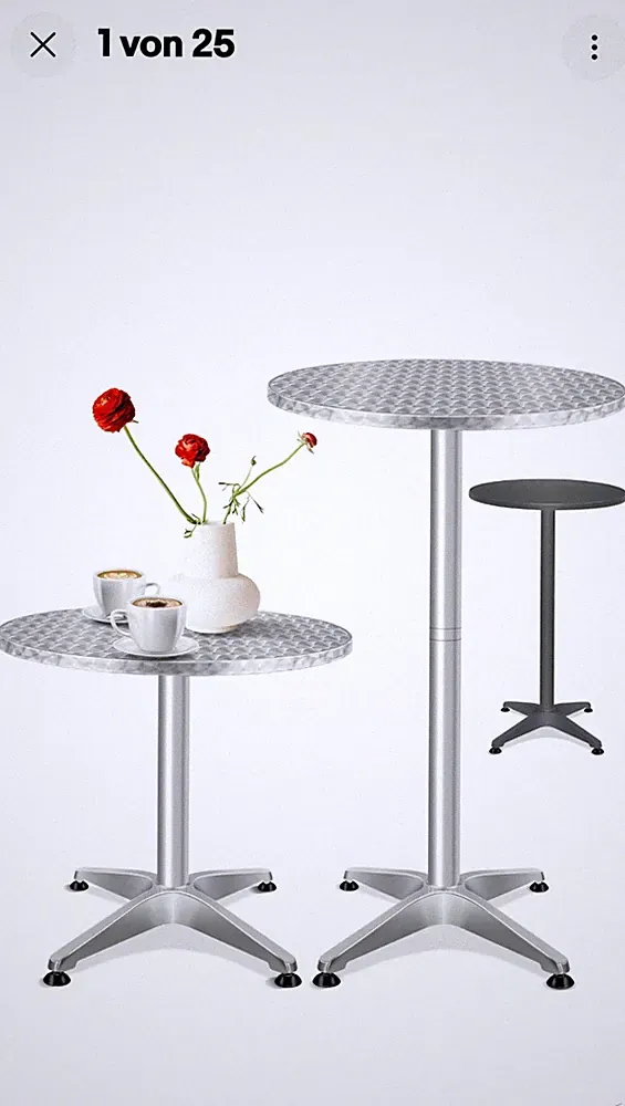 KESSER® Stehtisch Bistrotisch Gartentisch Klapp Bar Tisch Aluminium Partytisch