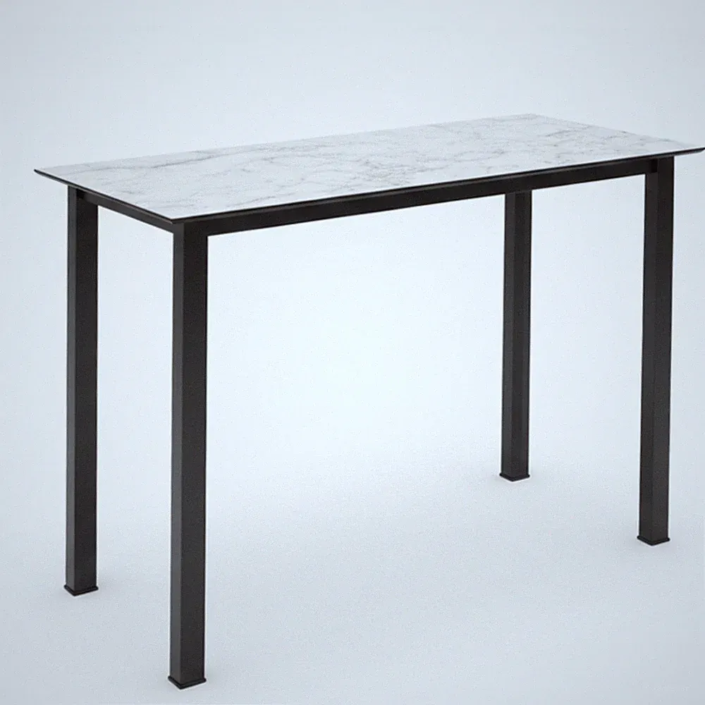 Kettler Bartisch Stehtisch Alu Gartentisch 140x70cm H.96 cm Anthrazit HPL Platte