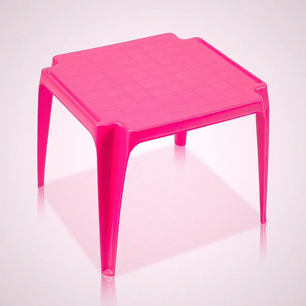 Kindertisch Gartentisch weiß pink Kunststoff pflegeleicht wetterfest Outdoor