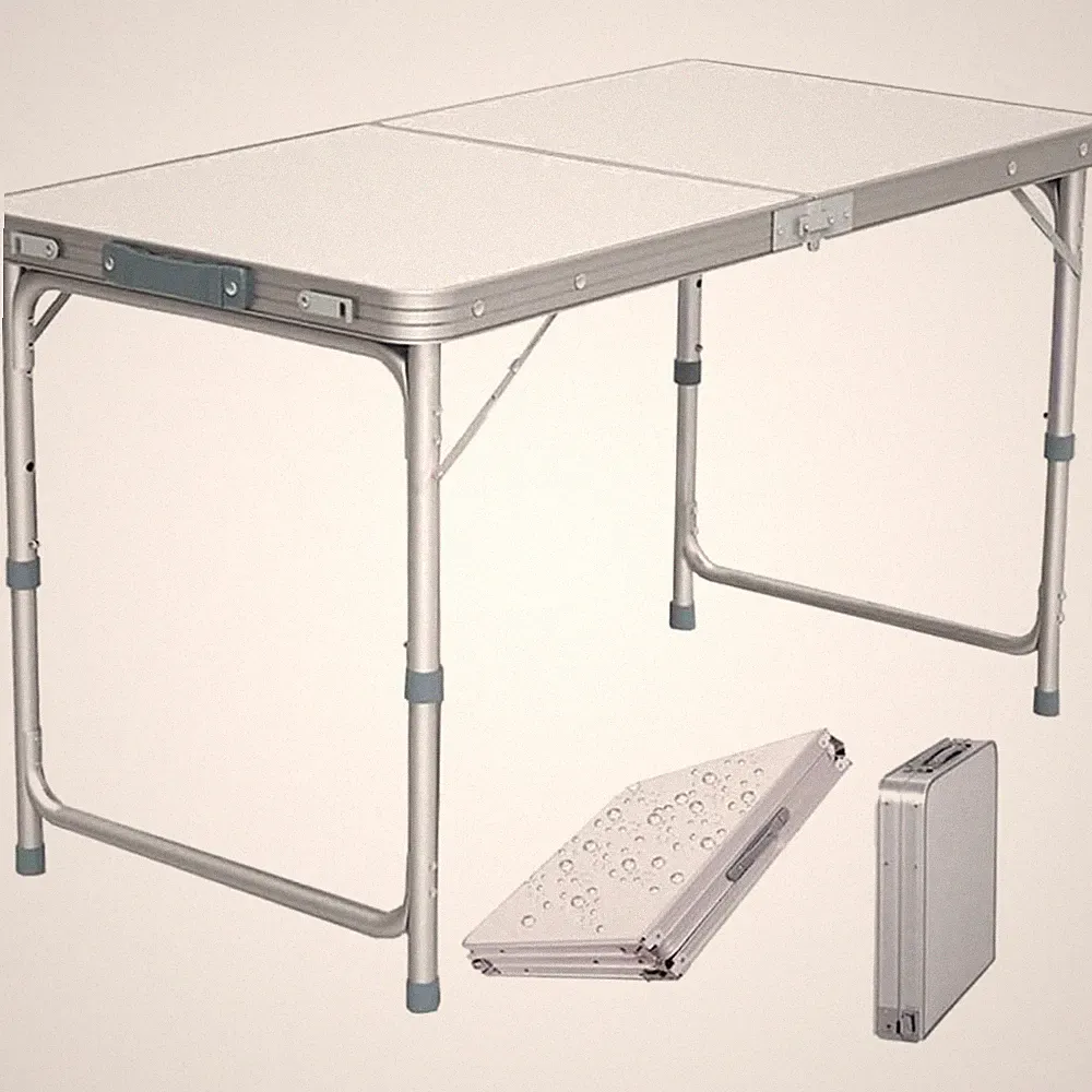 Klapp Tische Aluminium Garten Party Camping Picknick Tisch 120cm Weiß