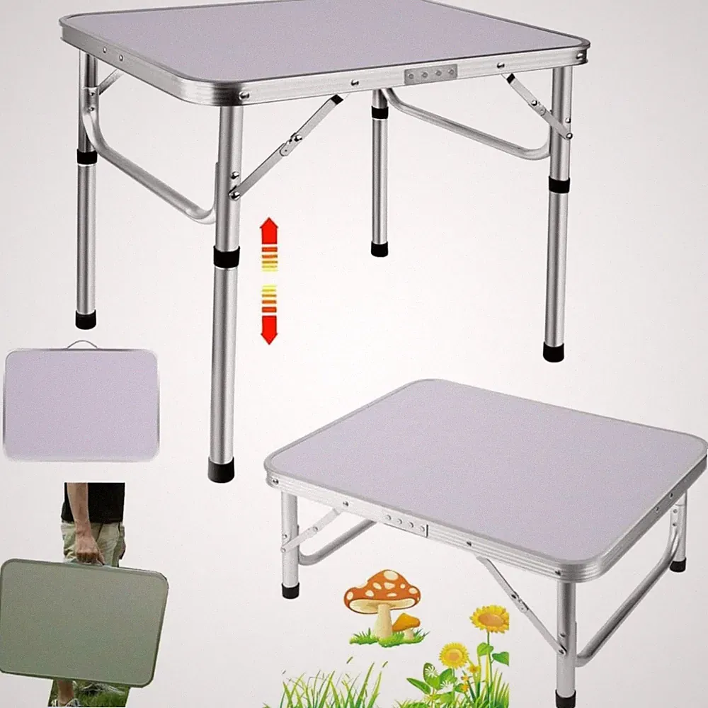 Klappbarer Campingtisch faltbar Aluminium Outdoor Picknick Tisch Garten Balkon