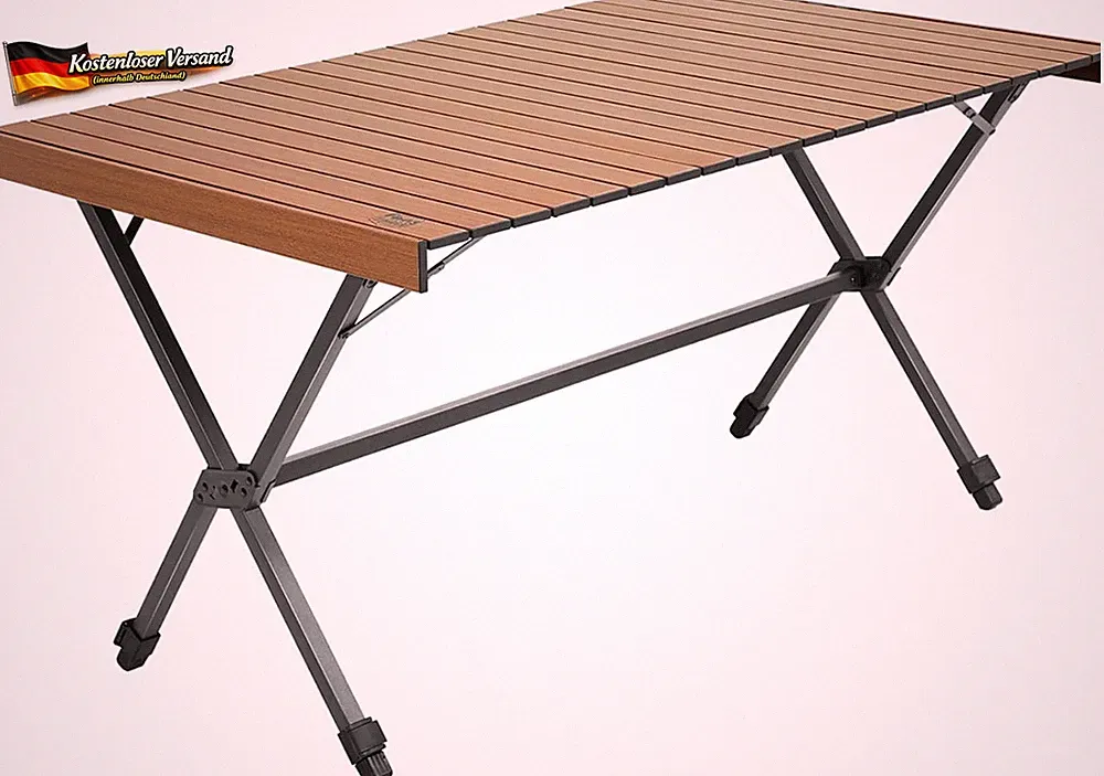 Klappbarer Campingtisch höhenverstellbar für Outdoor Events bis 6 Personen