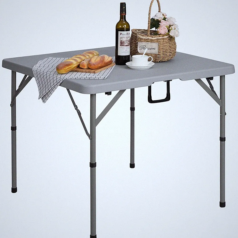 Klappbarer Gartentisch, Campingtisch, Balkon, Wetterfest, quadratisch, 87cm,...