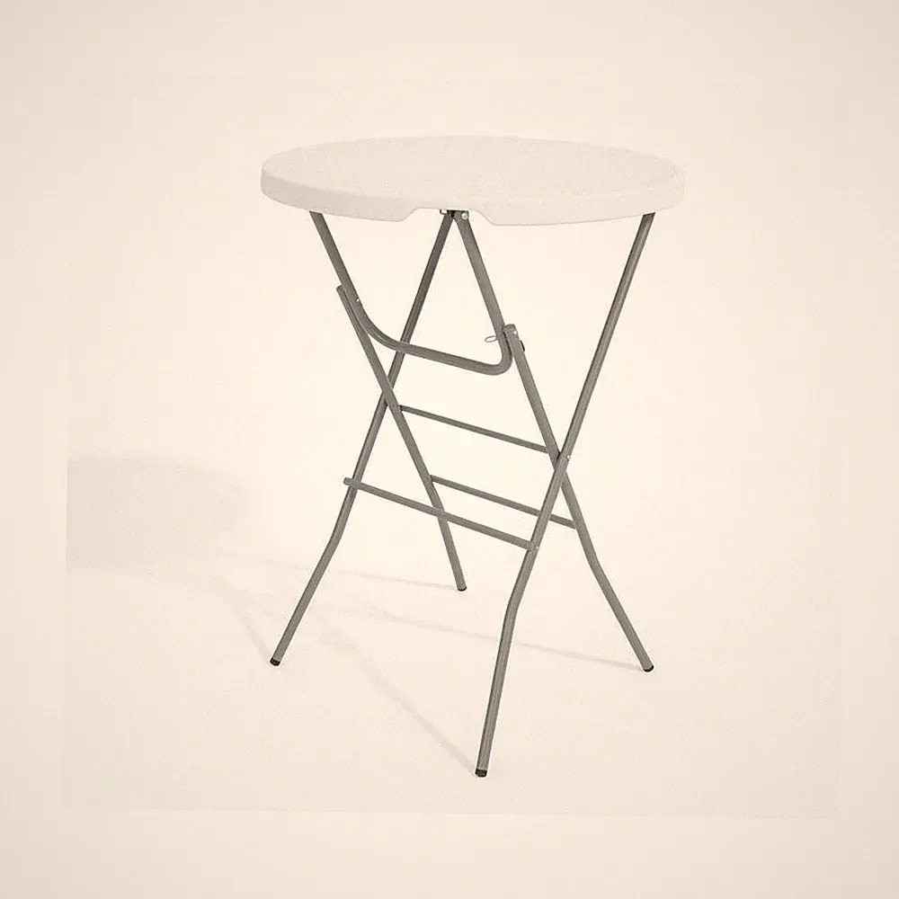 Klappbarer Stehtisch Bistrotisch Tisch Garten Partytisch Gartentisch Ø80CM Weiß