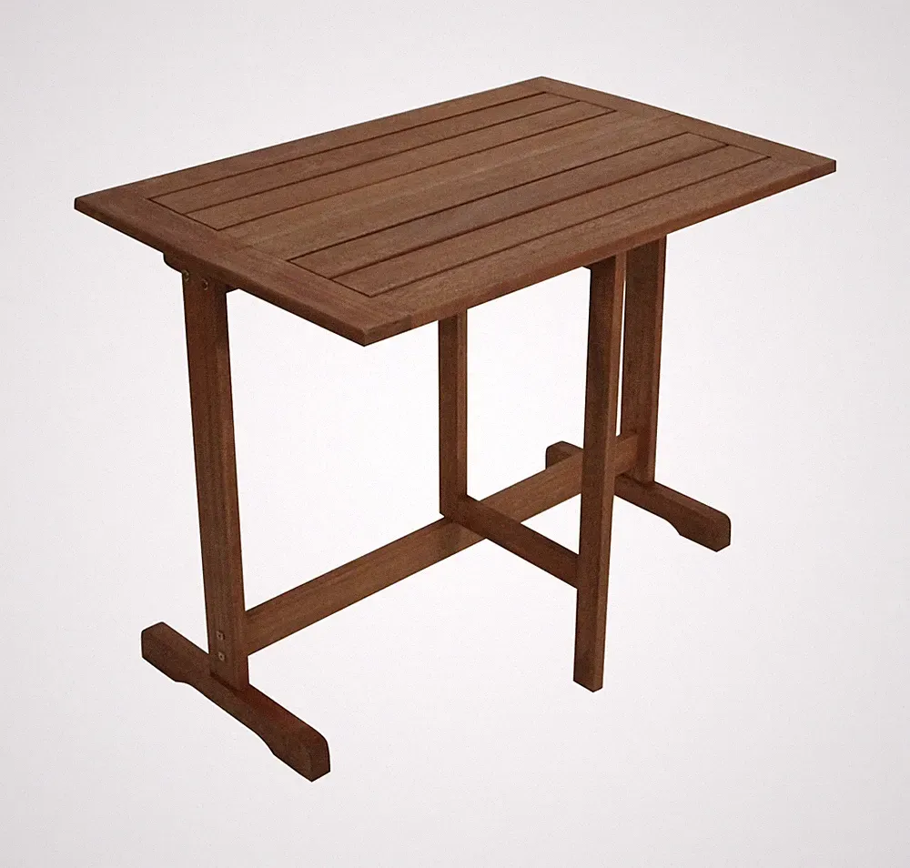Klappentisch Klapptisch Gartentisch Holztisch aus Eukalyptusholz 90x60cm 2. WAHL