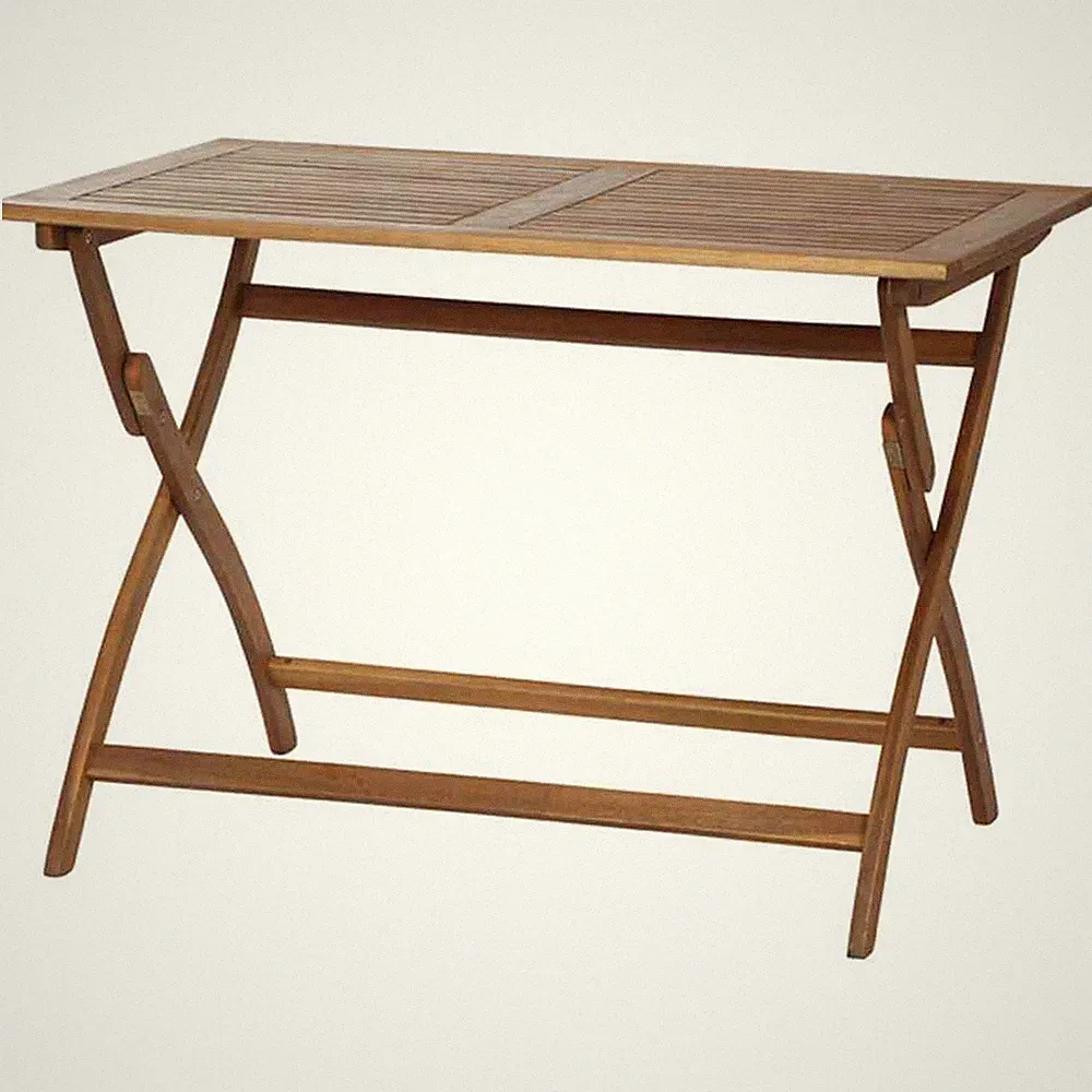 Klapptisch 110x70x74 cm Gestell+Tischplatte Akazienholz natur geölt Garten Tisch