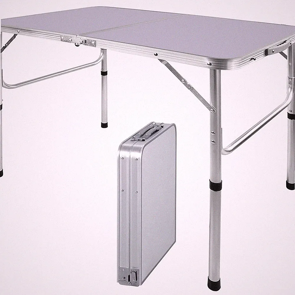 Klapptisch Aluminium 90x60cm höhenverstellbar Tragbar Camping Garten
