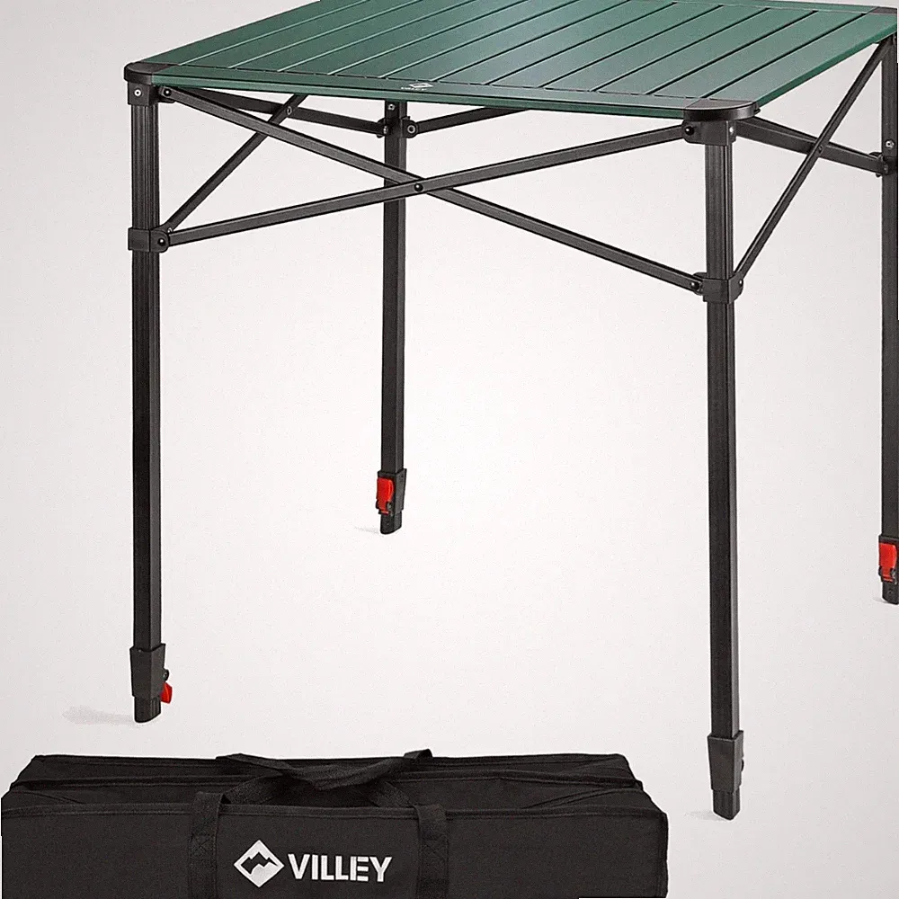 Klapptisch Aluminium Camping Gartentisch Picknick Strand Balkontisch 70x70x78cm