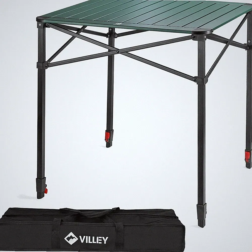 Klapptisch Aluminium Camping Gartentisch Strand Klapptisch Faltbar 70x70x78cm
