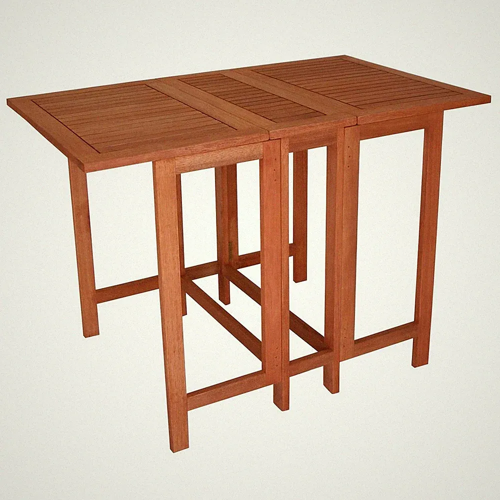 Klapptisch aus Holz 107x65 cm Campingtisch Esstisch klappbar Balkontisch Tisch