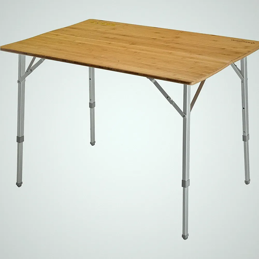 Klapptisch Bambus Camping Garten Picknick Höheneinstellbar 100x72 cm