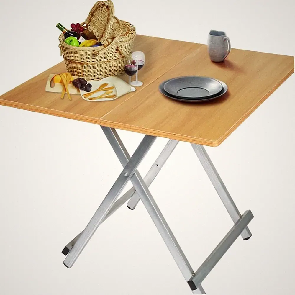 Klapptisch für Garten 60x60x52 cm Holzfarbe, Outdoor Terrassenmöbel