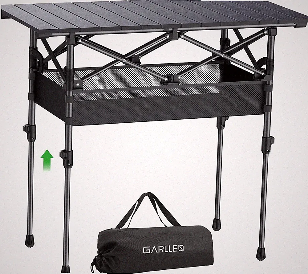 Klapptisch für Garten, Grillparty, Picknick, 2 Höhenverstellbar, Stabil & Robust