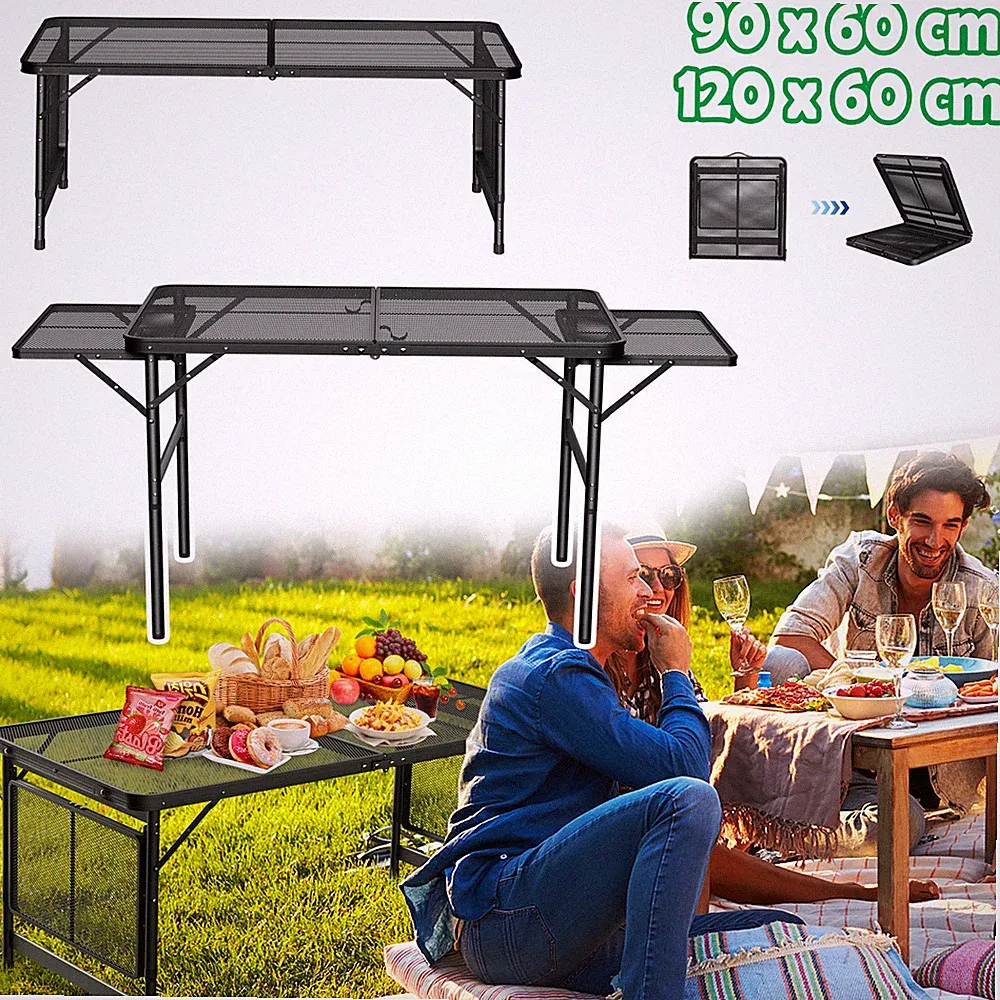 Klapptisch Gartentisch Campingtisch Faltbar Höhenverstellbar Länge Anpassbar