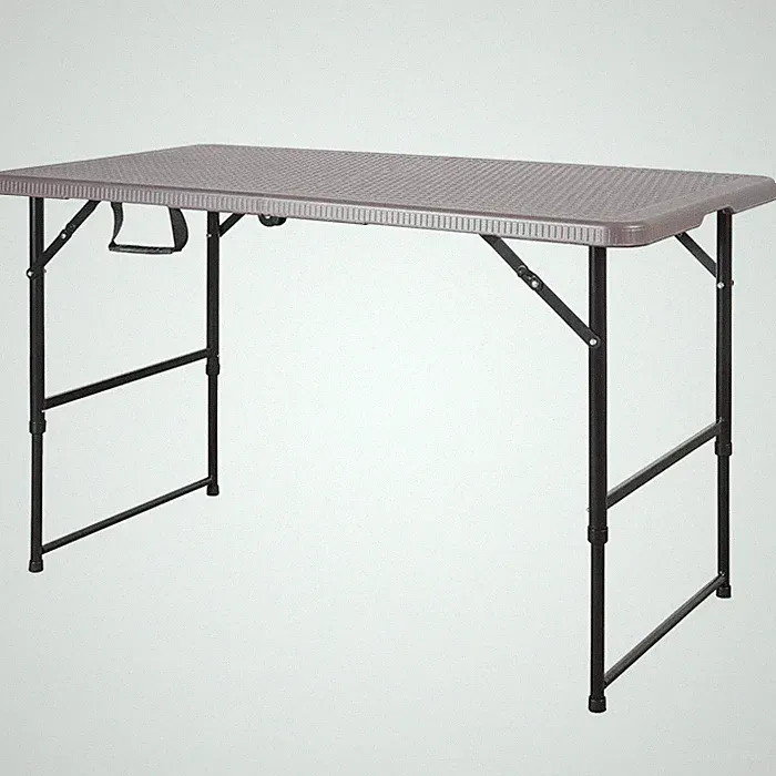 Klapptisch Höhenverstellbar und Wetterfest, Ideal für Garten und Camping Saga