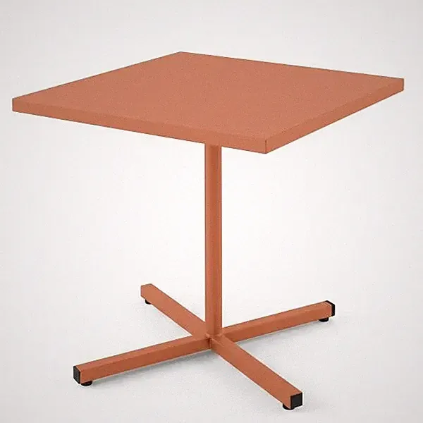 Klapptisch Kava Terracotta 60x60cm Bistrotisch Gartentisch Metall Klappbar