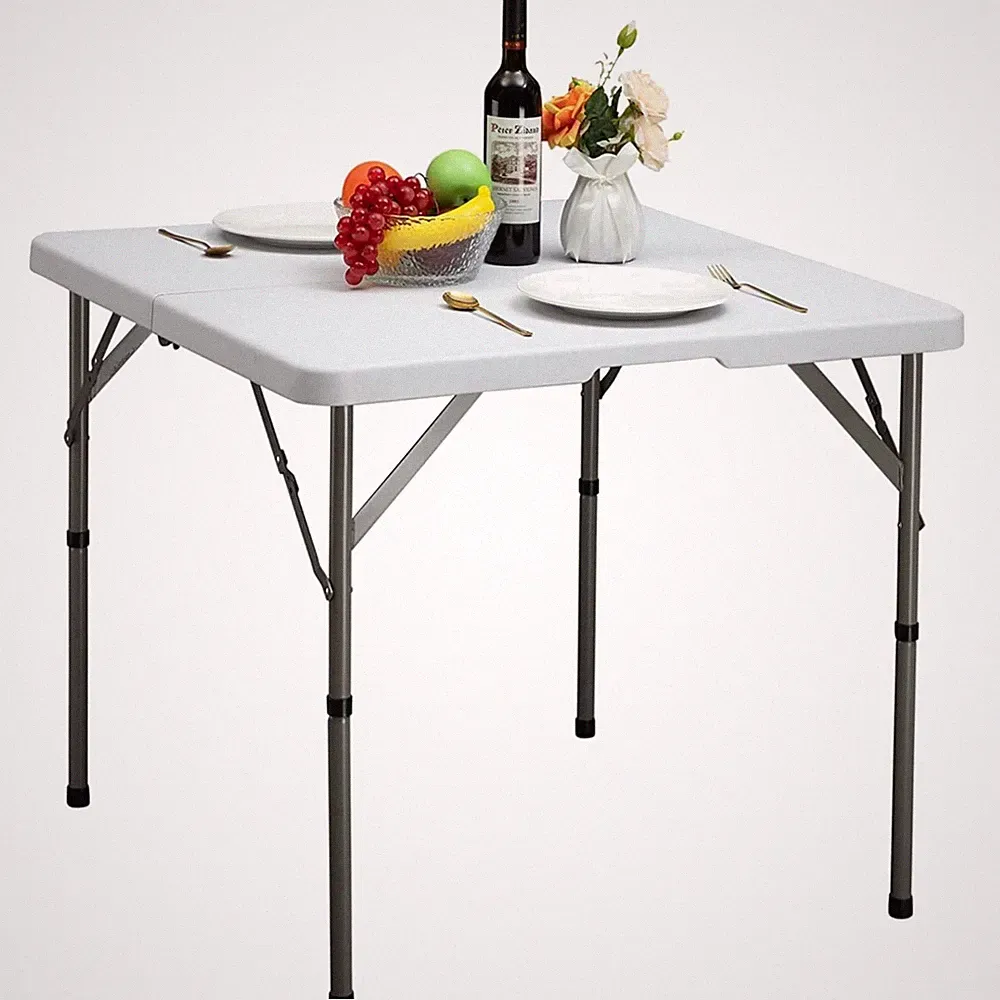 Klapptisch quadratisch 87cm Wetterfest camping Tisch Gartentisch Klappbar