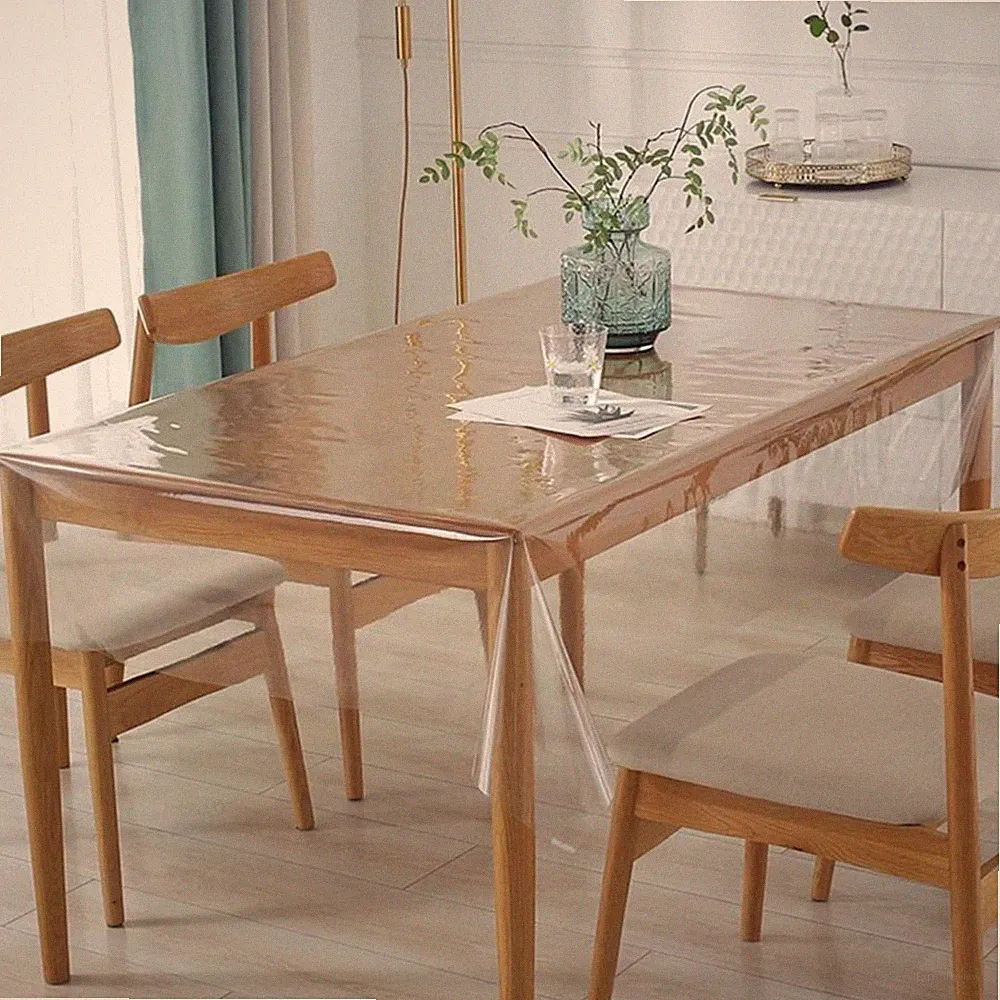 Klar Tischdecke Transparent Kratzfest 150x250 cm Esstisch