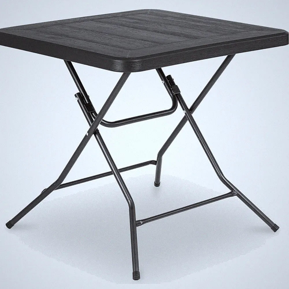 Klein Klapptisch 80x80cm mit stabilen Stahlrahmen - Ideal für Garten & Terrasse