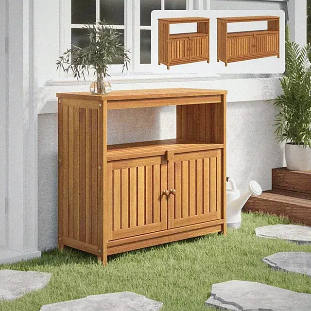 Konsolentisch Massivholz Beistelltisch Flurtisch Gartentisch Lagerschrank