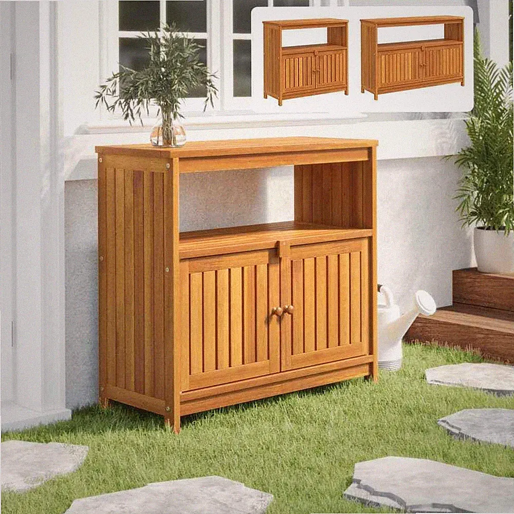 Konsolentisch Massivholz Beistelltisch Flurtisch Gartentisch Lagerschrank
