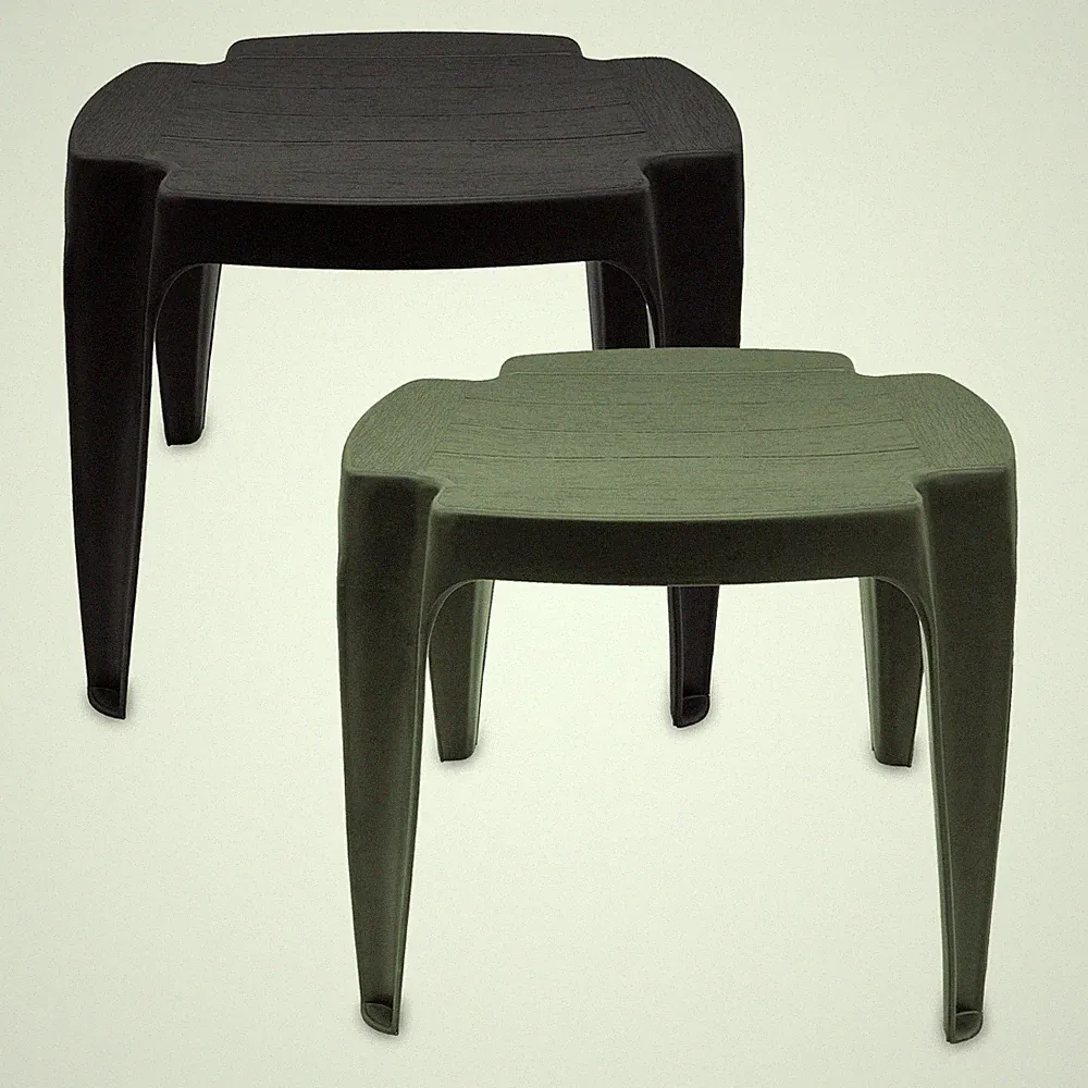 Kunststoff Garten Beistell Tisch 38 cm - 2 Farben - Camping Hocker Fuß Ablage