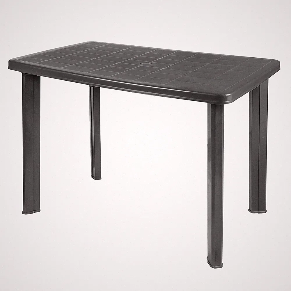 Kunststoff Gartentisch 100 x 72 cm - anthrazit - Balkon Terrasse Camping Tisch