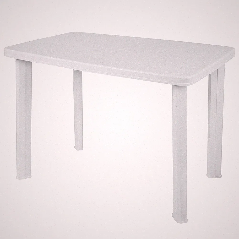 Kunststoff Gartentisch 100 x 72 cm - weiß - Balkon Terrasse Camping Tisch