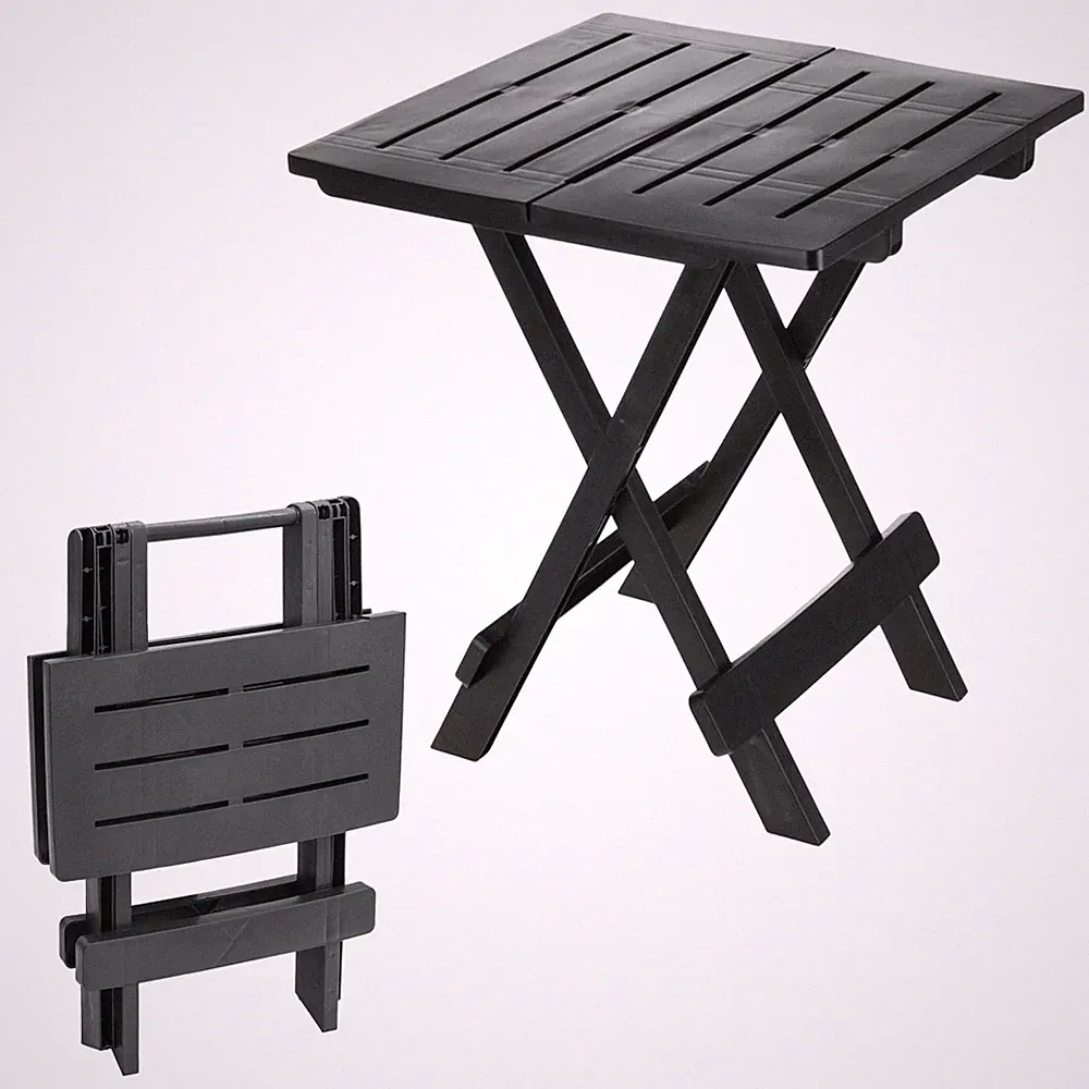 Kunststoff Klapptisch Garten Beistelltisch klappbar anthrazit Balkon 45 cm