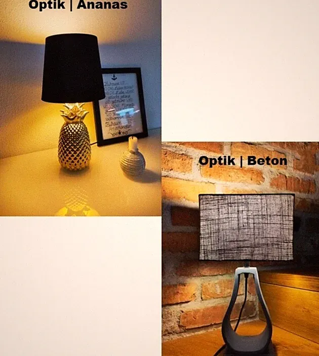 LAMPE LEUCHTE BETON / ANANAS Weihnachten Geschenk Tisch Wohnzimmer Design