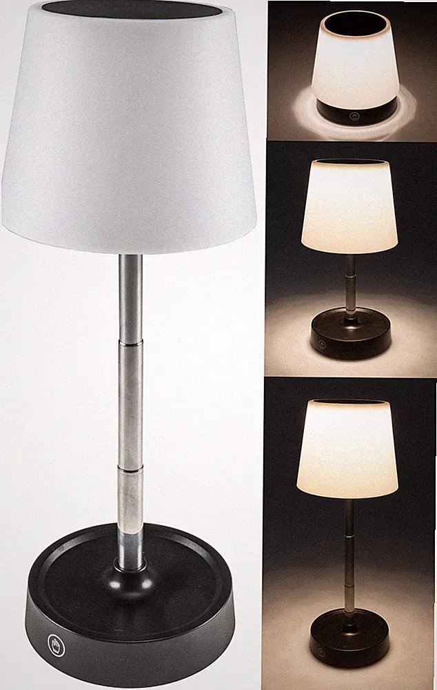 LED Akku Tischleuchte 29cm, dimmbar 115-290mm ausziehbar, Warmweiß
