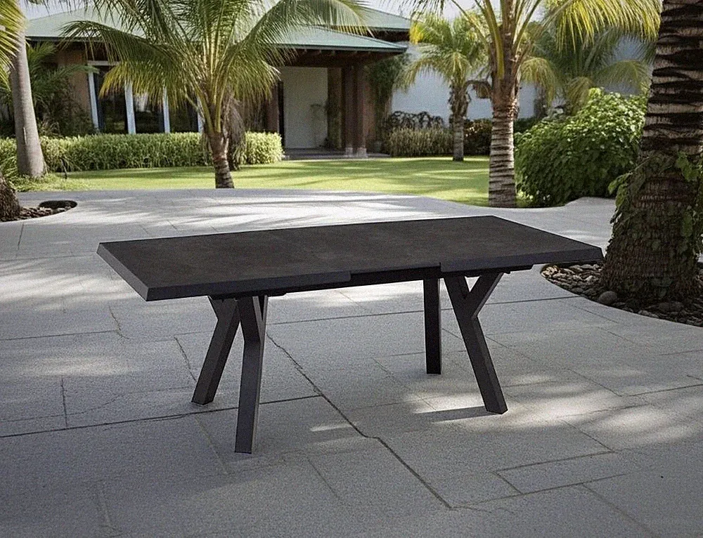 Lesli Living Auszieh-Diningtisch Murcia Negro 163/203x93 cm Ausziehtisch Tisch