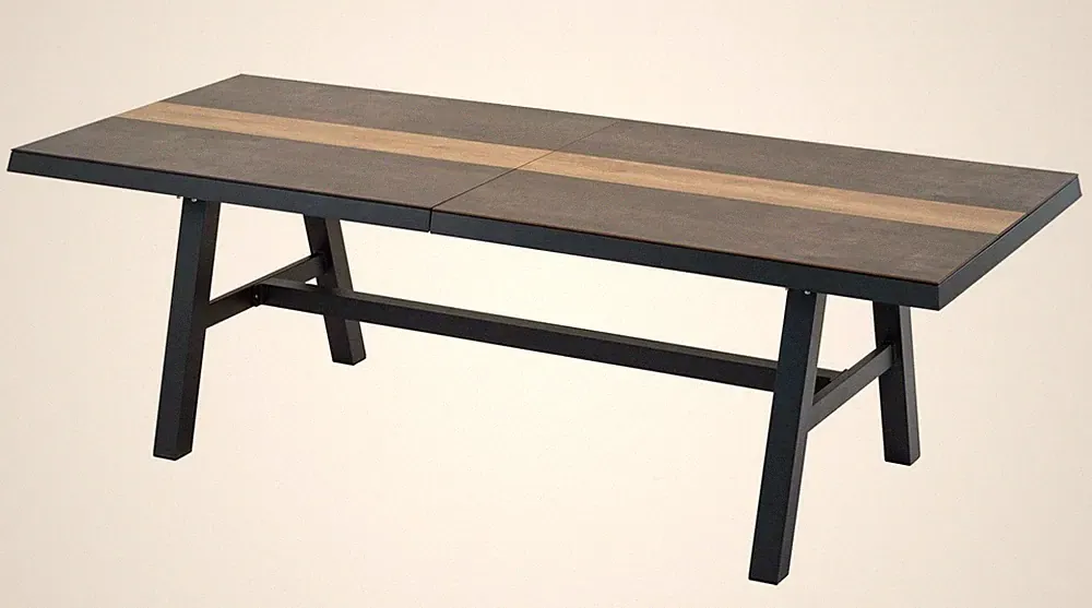 Lesli Living Ausziehtisch Diningtisch Brixton Negro 243/303x102cm Auszugstisch