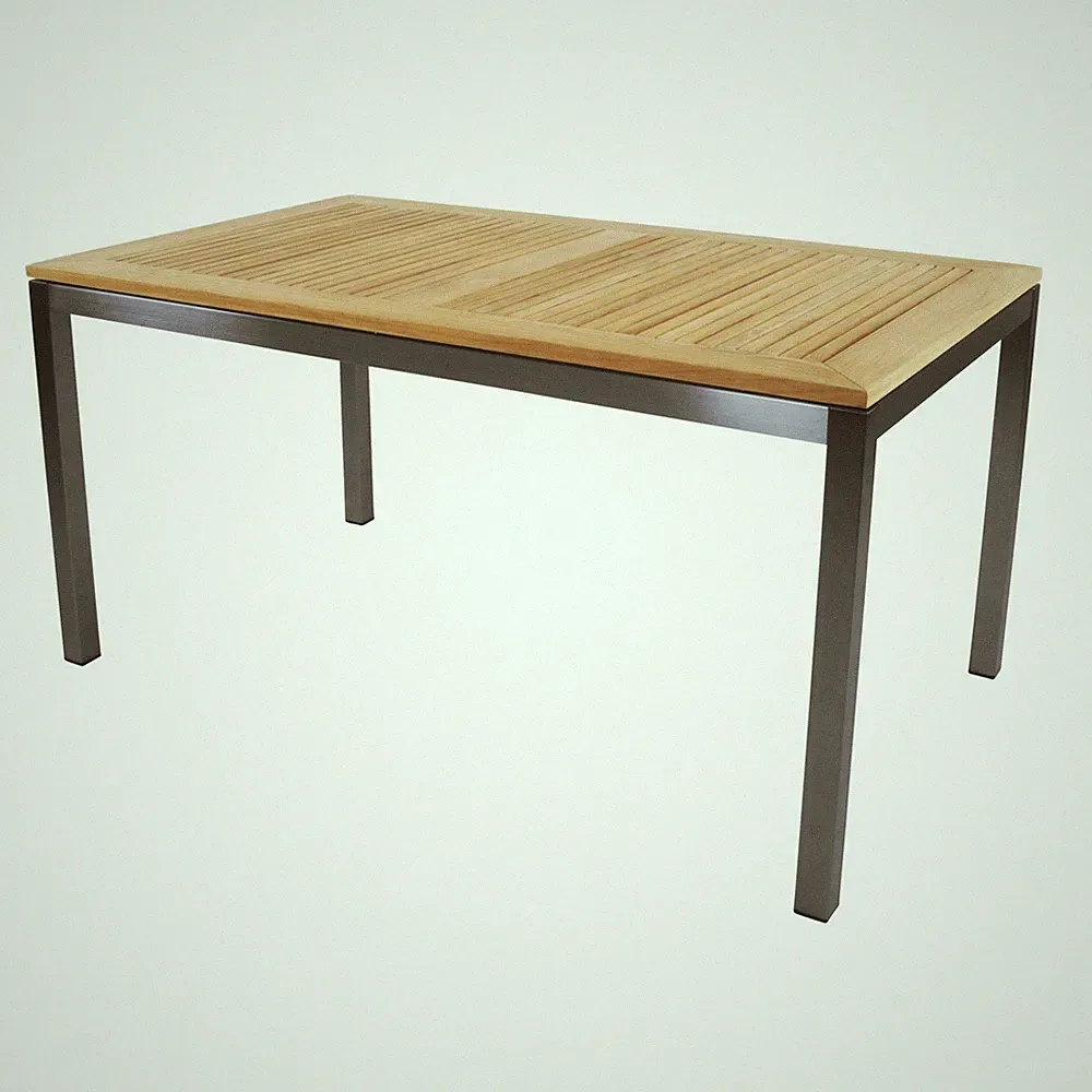 Lesli Living Diningtisch Marmaris Teak/Edelstahl 152x90 Gartentisch Speisetisch